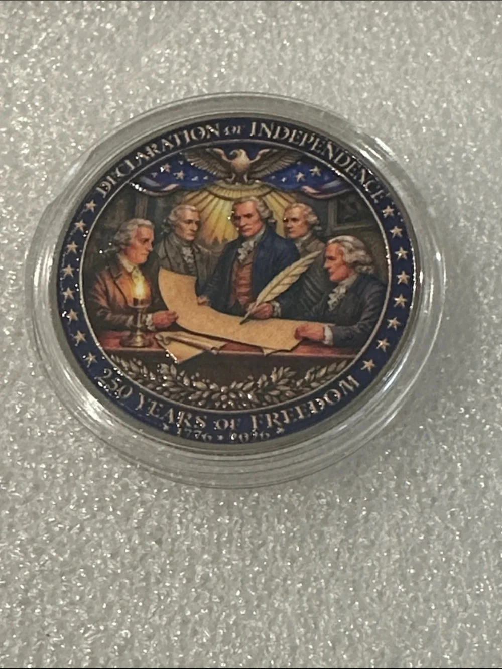 Declaration of Independence Commemorative Coin - Multi-Color